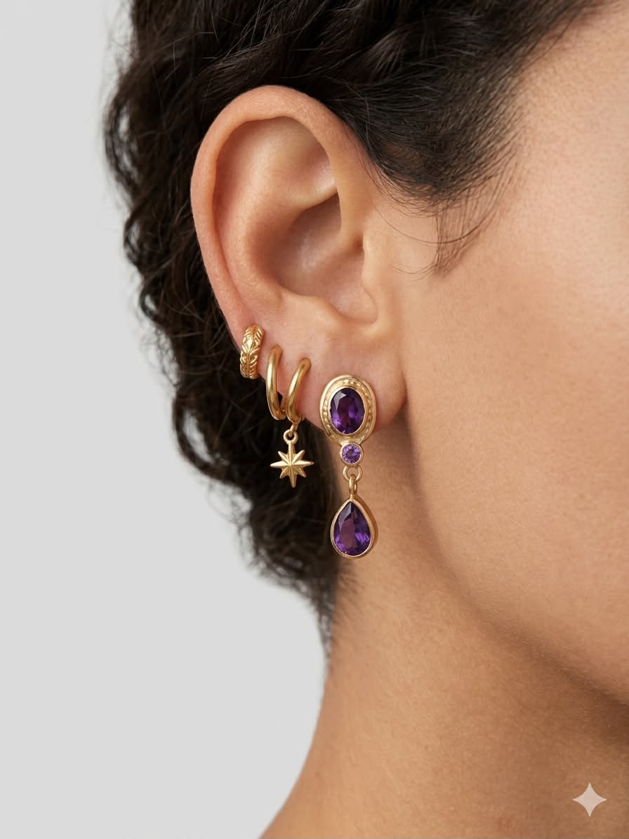 Amethyst earrings